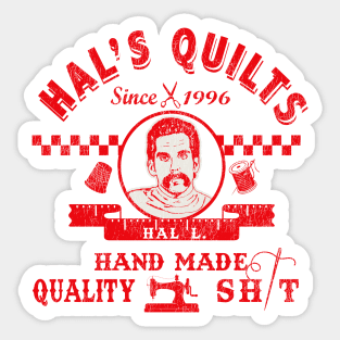 Hal's Quilts Happy Gilmore Worn Lts Sticker